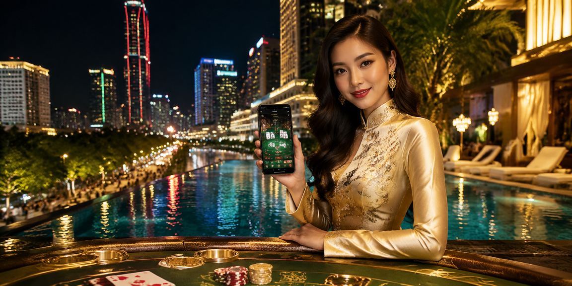 Không gian sảnh baccarat rực rỡ và sang trọng tại Sài Gòn