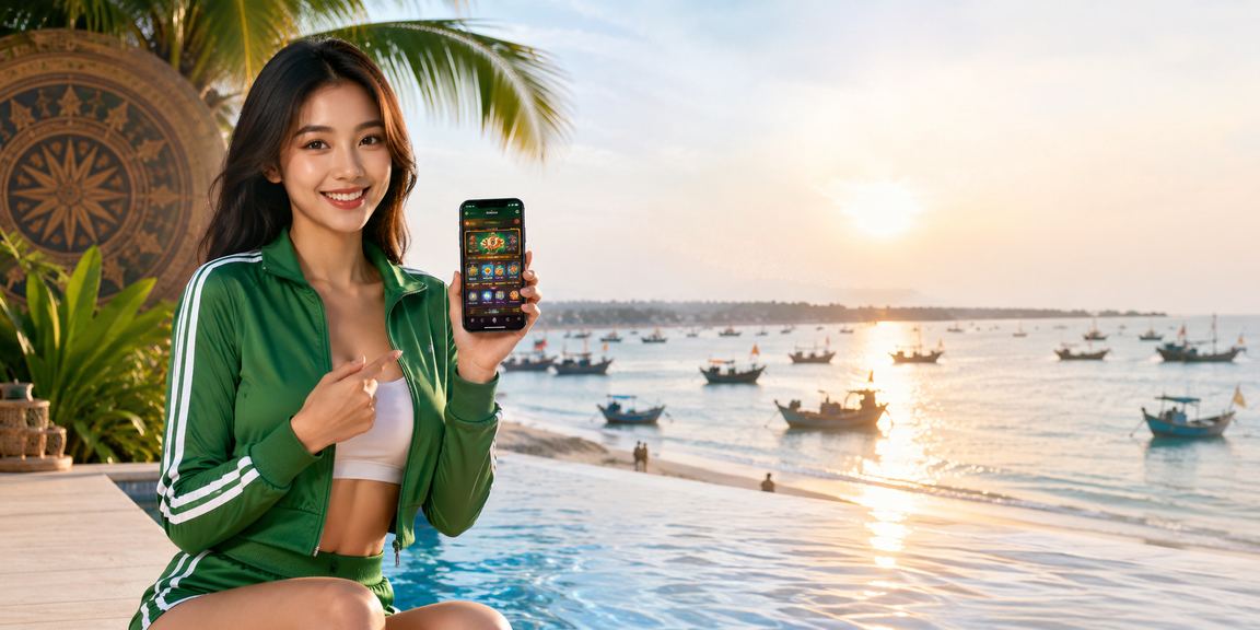 Người dùng nhận bonus đăng ký tại bãi biển Mũi Né